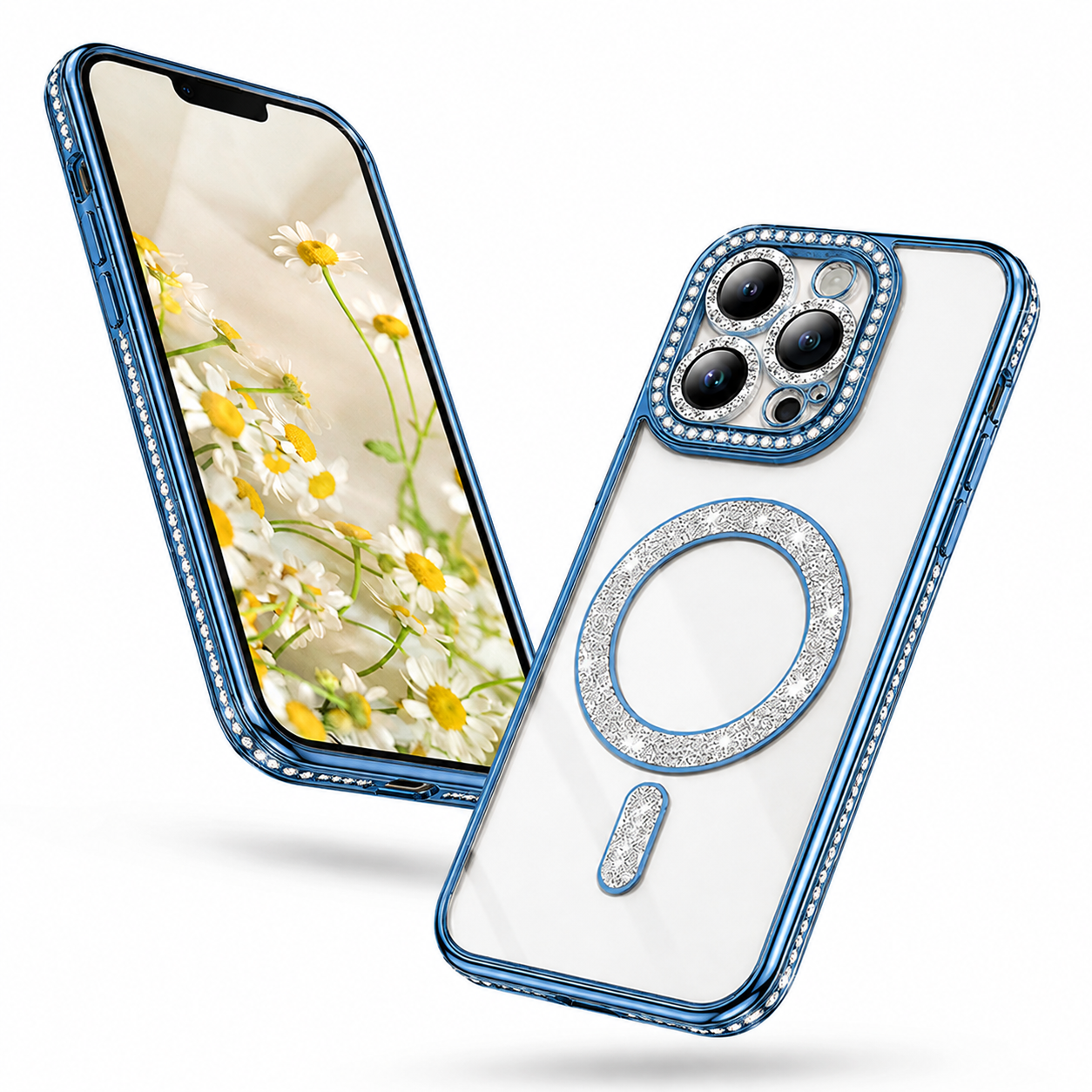 Glitter Electroplated MagSafe Case for Apple iPhone 14 - Blue