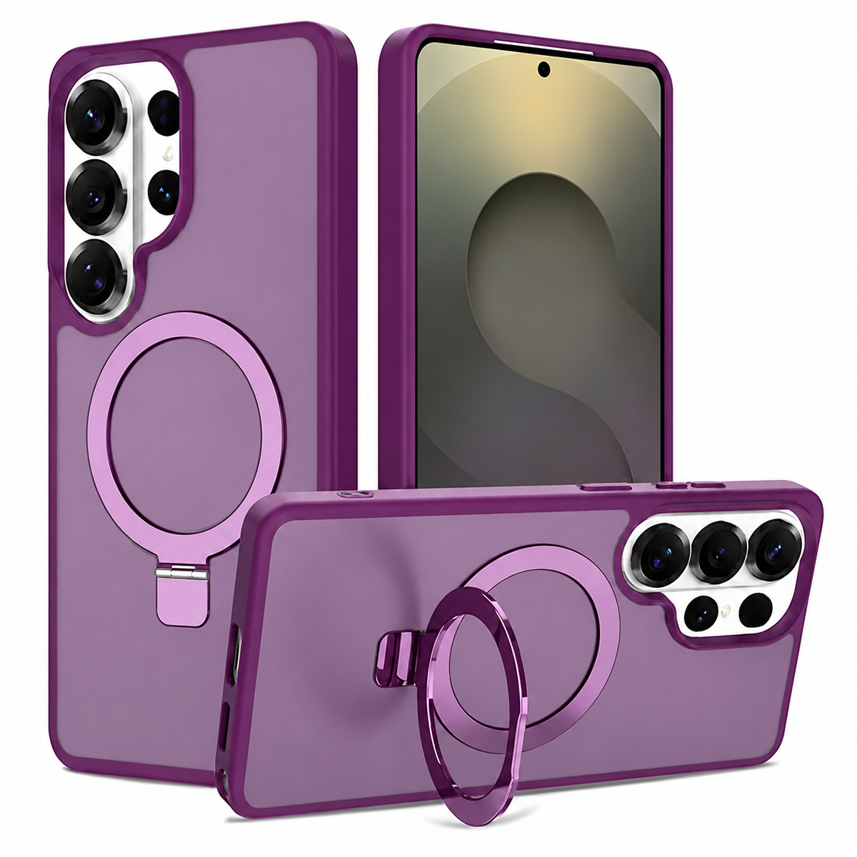 MagSafe Robust Stand Case for Samsung Galaxy S26 Ultra - Deep Purple