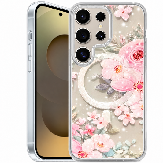 MagSafe Floret Case for Samsung Galaxy S26 Ultra - Light Pink Flower