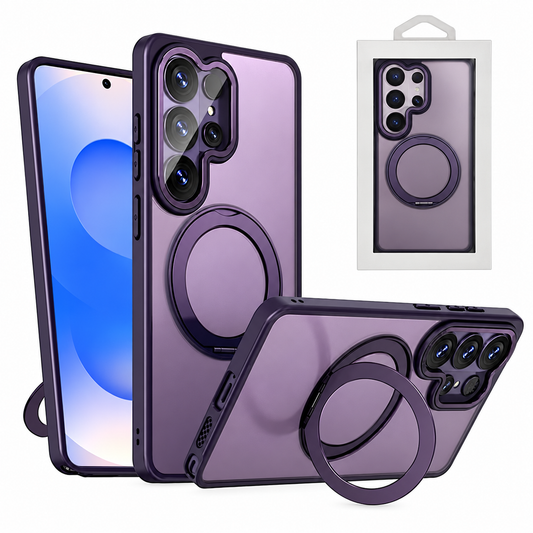MagSafe Tilt Ring Stand Case for Samsung Galaxy S26 Ultra - Deep Purple