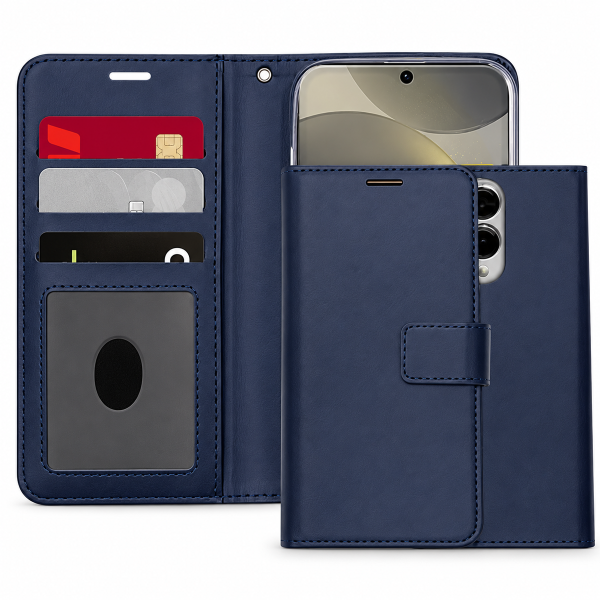 Photo ID Wallet for Samsung Galaxy S25 Edge - Navy