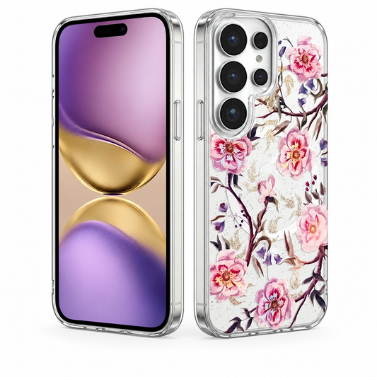 MagSafe Floral Fusion Case for Samsung Galaxy S26 Ultra - Rose Garden
