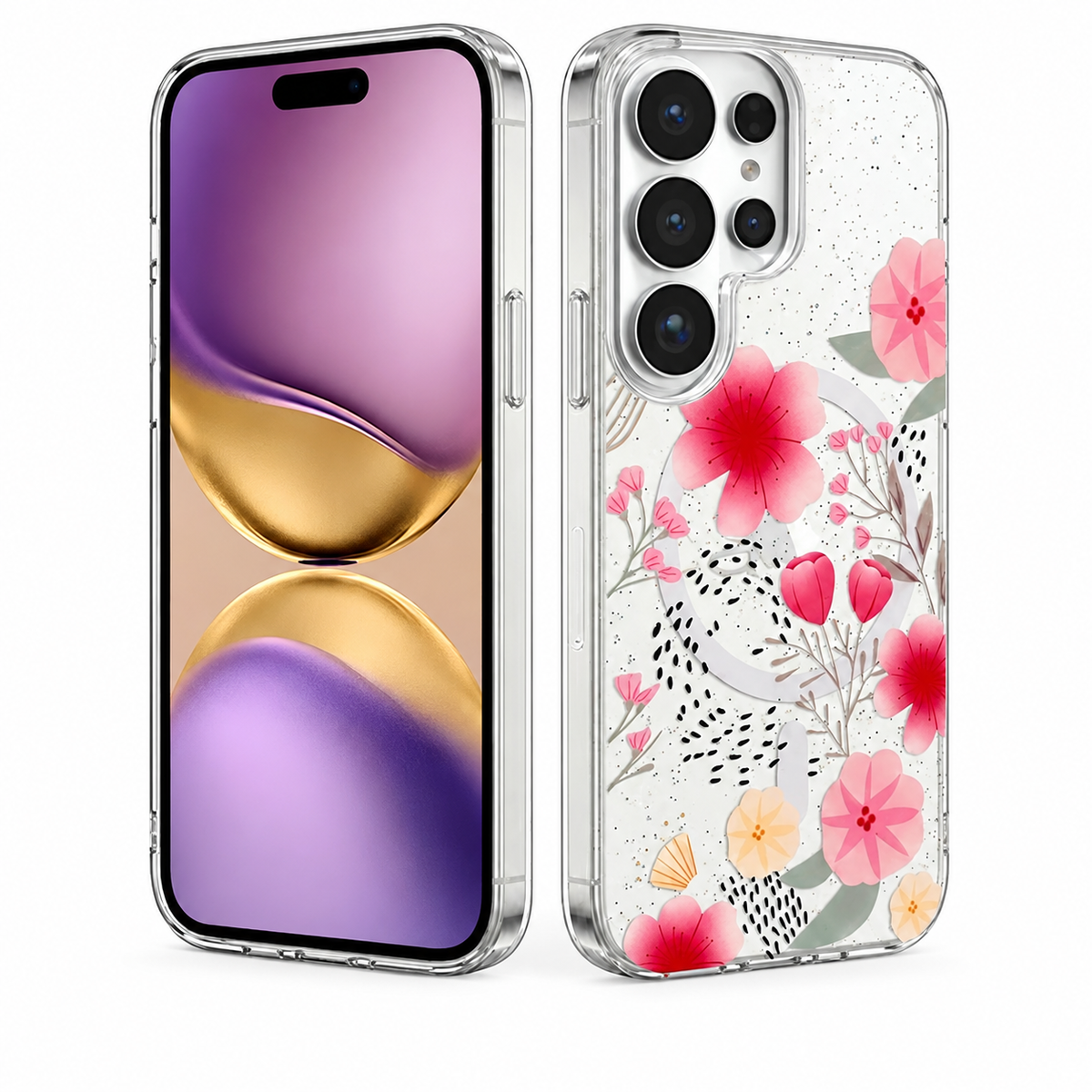 MagSafe Floral Fusion Case for Samsung Galaxy S26 Ultra - Light Pink Flower