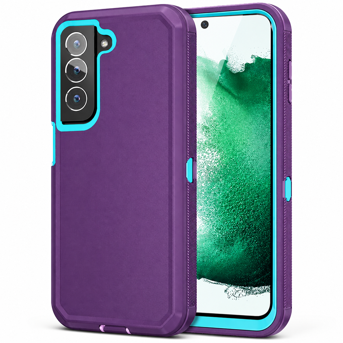 Triple Protection Case for Samsung Galaxy S23 Plus - Purple