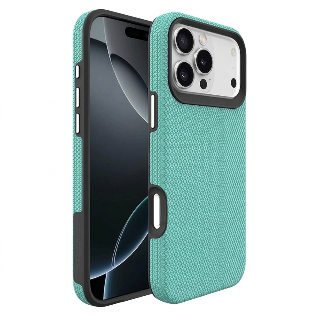Triangle Protective Case for Apple iPhone 17 Pro Teal Shockproof Slim Cover