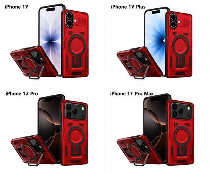 Dual Layer Phone Case – Red Shield Mate Crafted Cover MagSafe Compatible with Stand