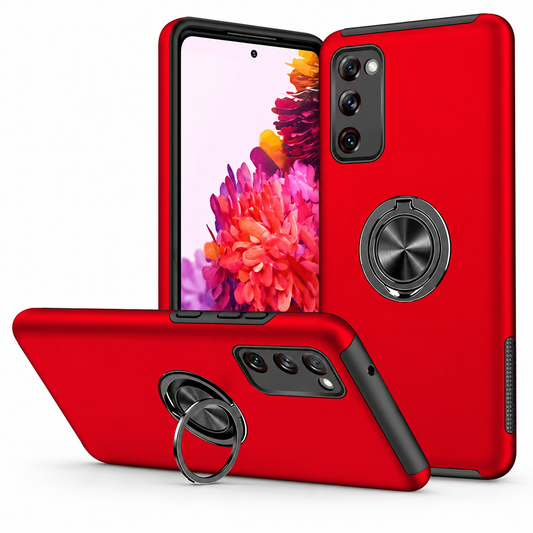 Swirl Invisible Ring Case for Samsung Galaxy S23 Plus - Red