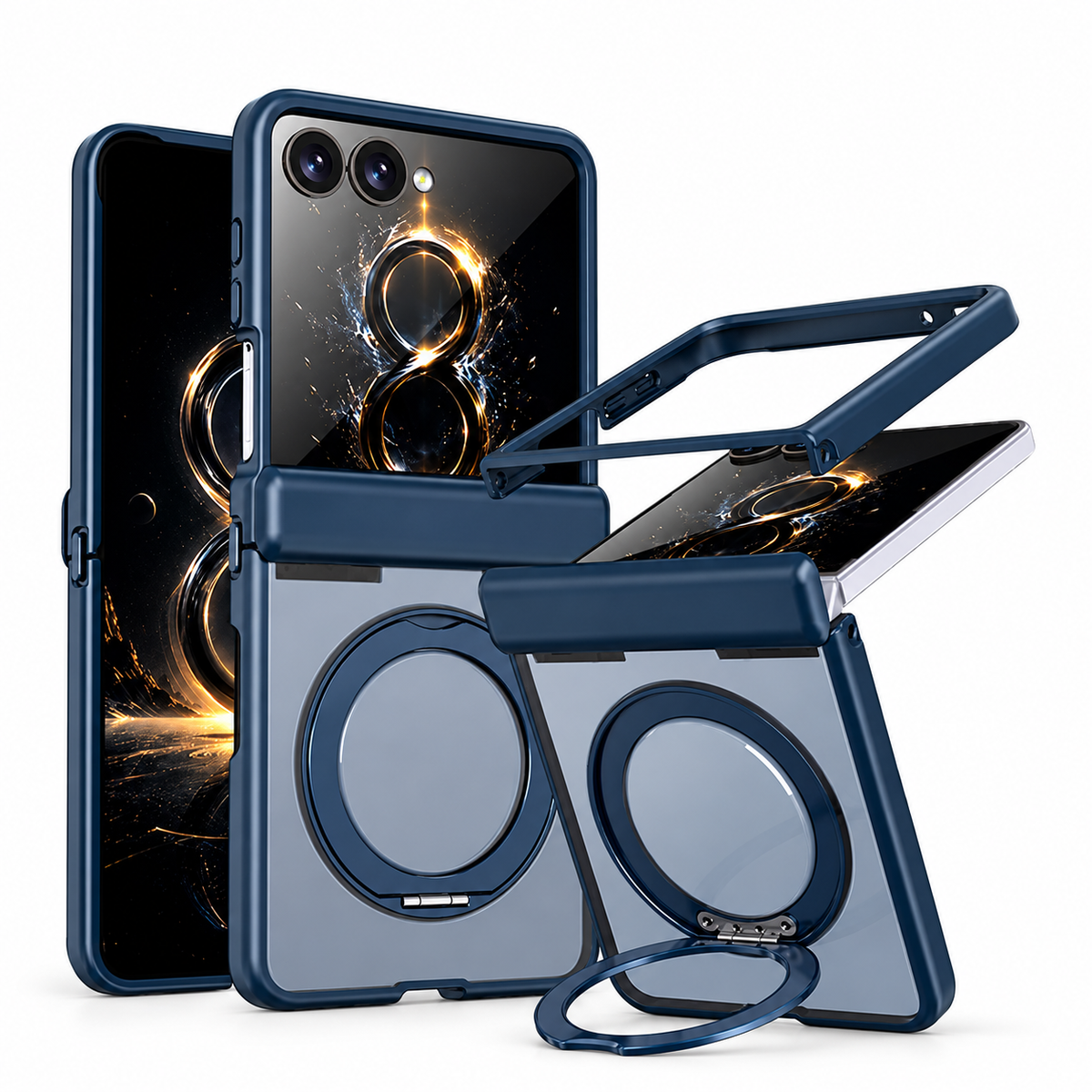 Ring Loop MagSafe Case for Samsung Galaxy Z Flip 8 - Navy