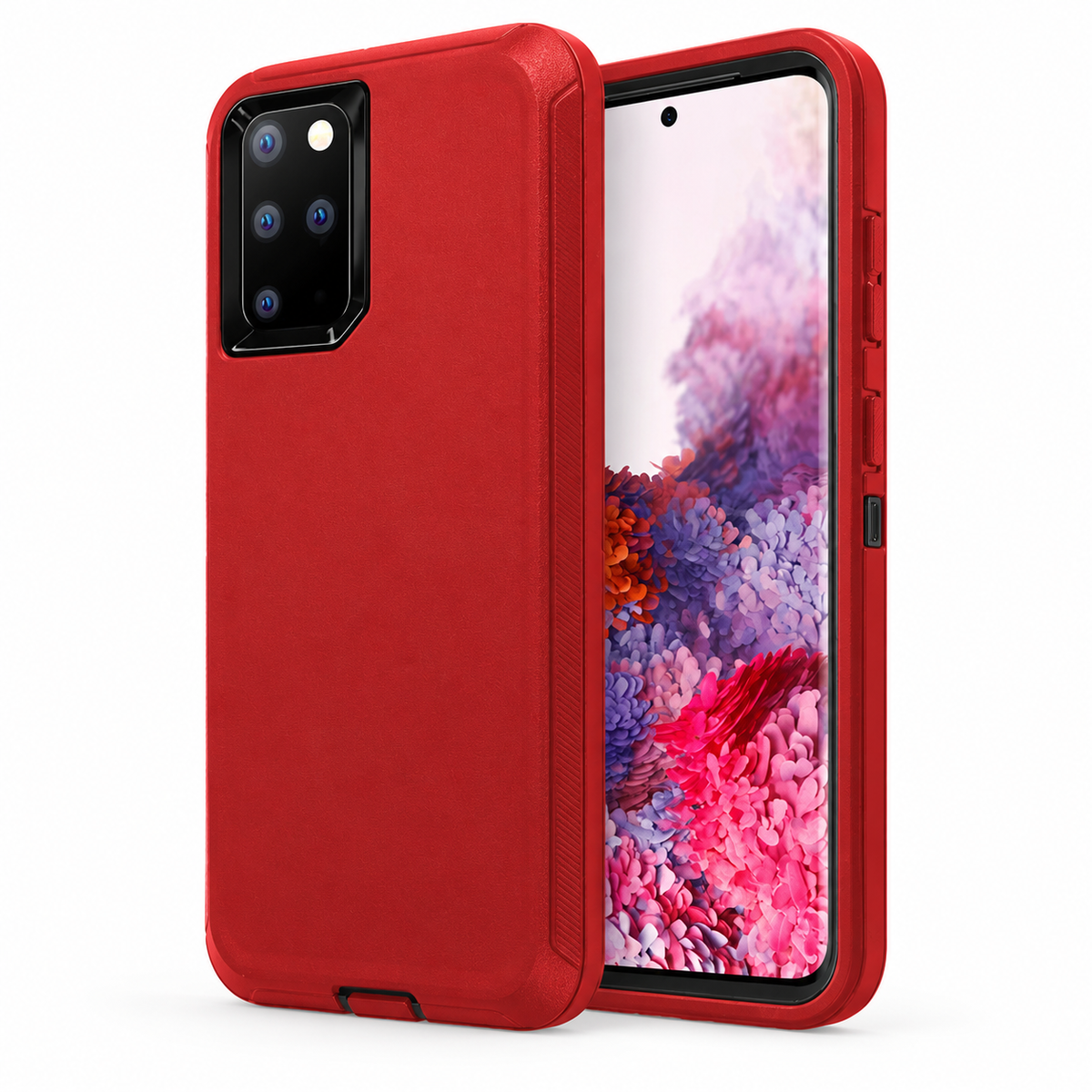 Triple Protection Case for Samsung Galaxy S20 Plus - Red