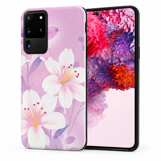 Design Case for Samsung Galaxy S20 Plus - Light Purple Flower