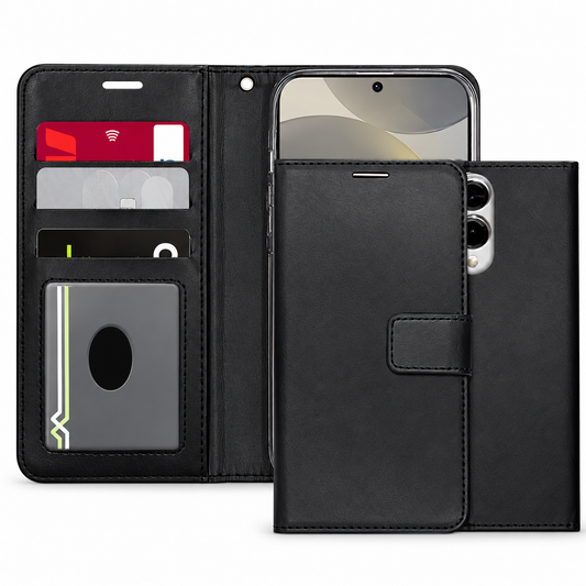 Photo ID Wallet for Samsung Galaxy S25 Edge - Black