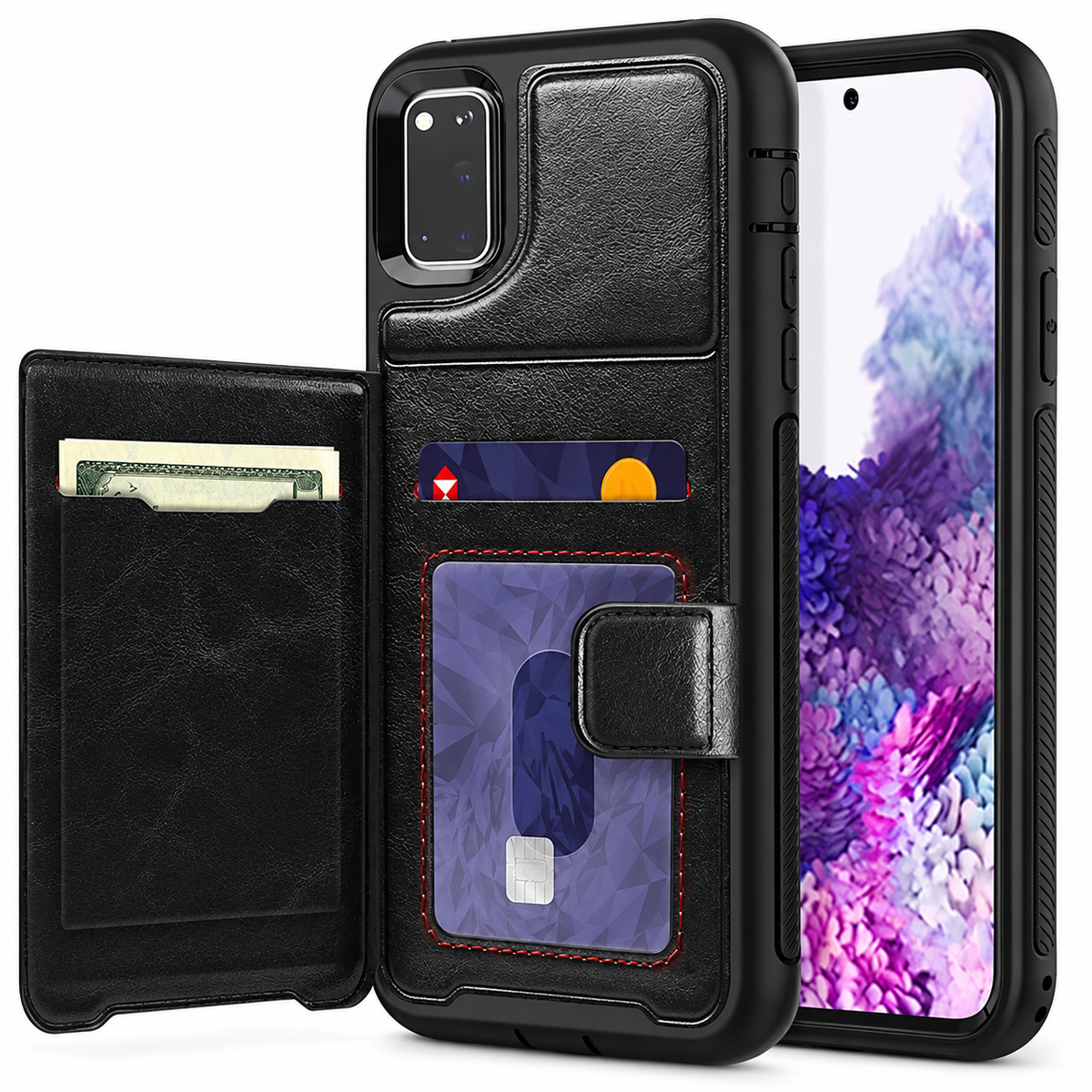 Snap Wallet Case for Samsung Galaxy S20 Plus - Black