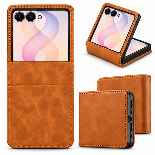 Photo ID Wallet for Samsung Galaxy Z Flip 8 - Brown