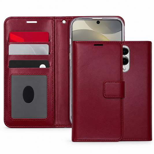 Photo ID Wallet for Samsung Galaxy S25 Edge - Wine