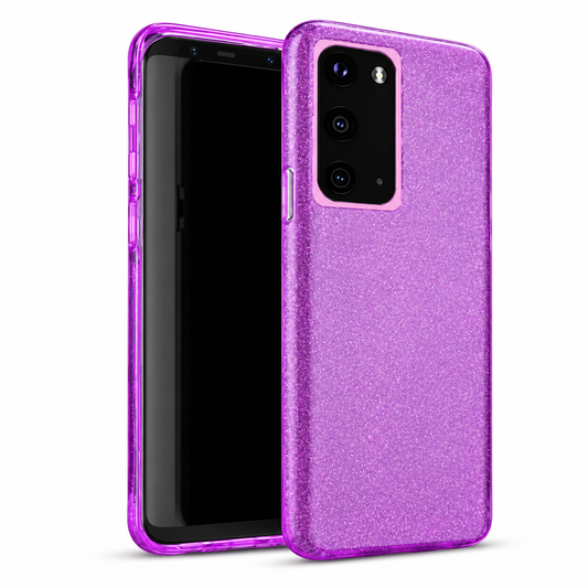 3-in-1 Glitter Case for Samsung Galaxy S20 Plus - Purple