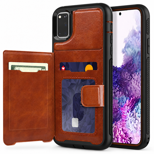 Snap Wallet Case for Samsung Galaxy S20 Plus - Brown