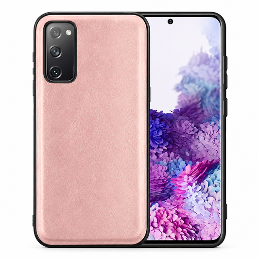 Pleather Case for Samsung Galaxy S20 Plus - Rose Gold