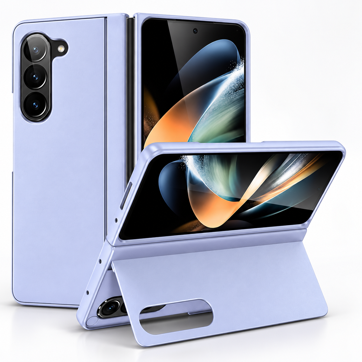 Bracket Stand Case for Samsung Galaxy Z Fold 8 Ultra - Light Purple
