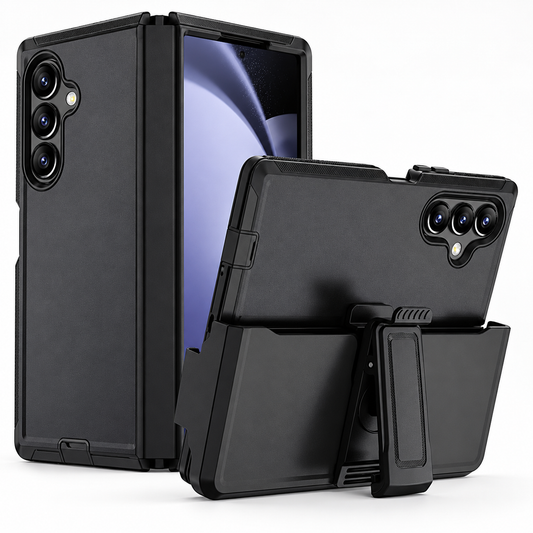 Triple Protection W/ Clip for Samsung Galaxy Z Fold 8 Ultra - Black