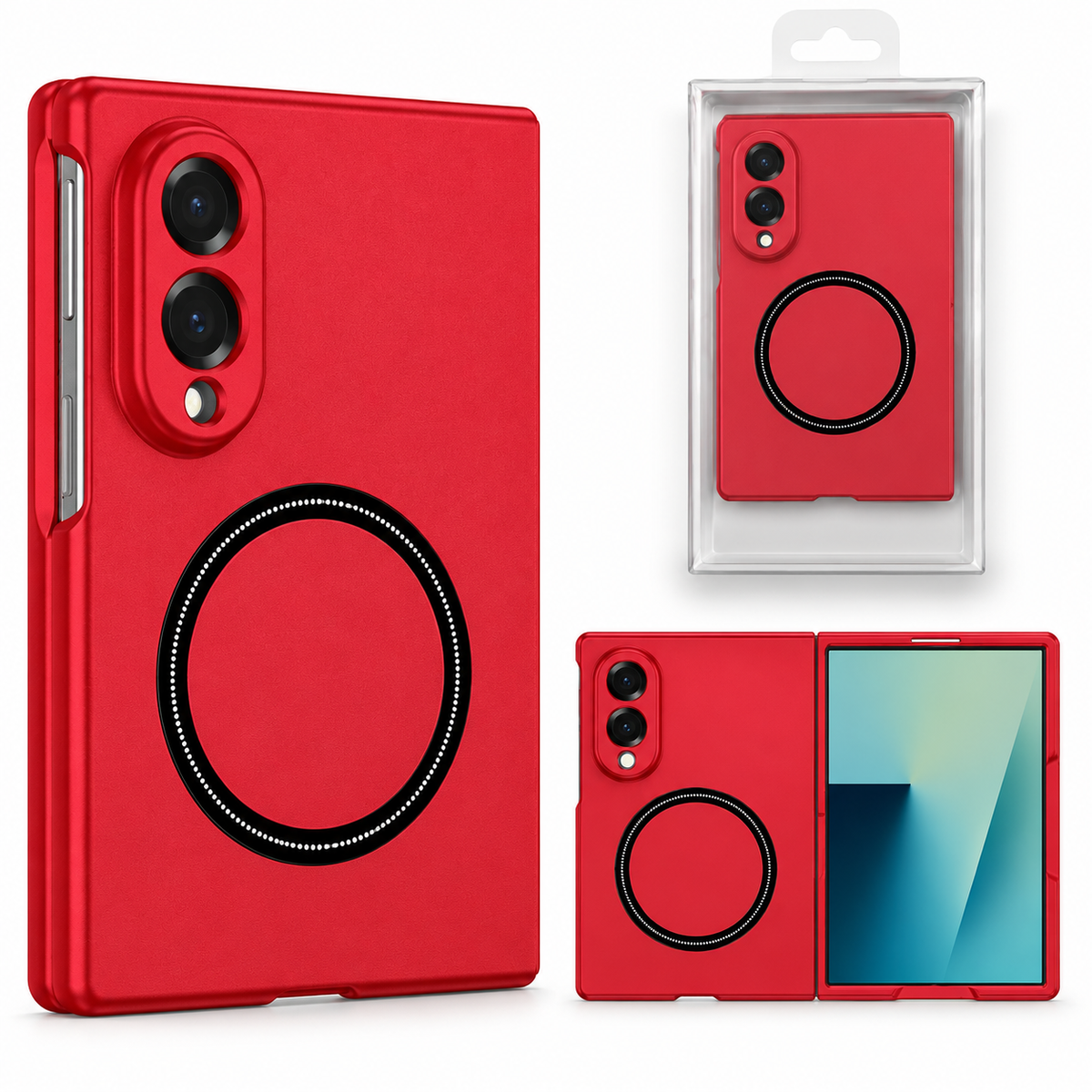 MagSafe Snap Matt Case Samsung Galaxy Z Fold 8 - Red