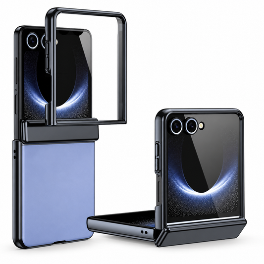 Silq W/ Glass Case Samsung Galaxy Z Flip 8 - Blue