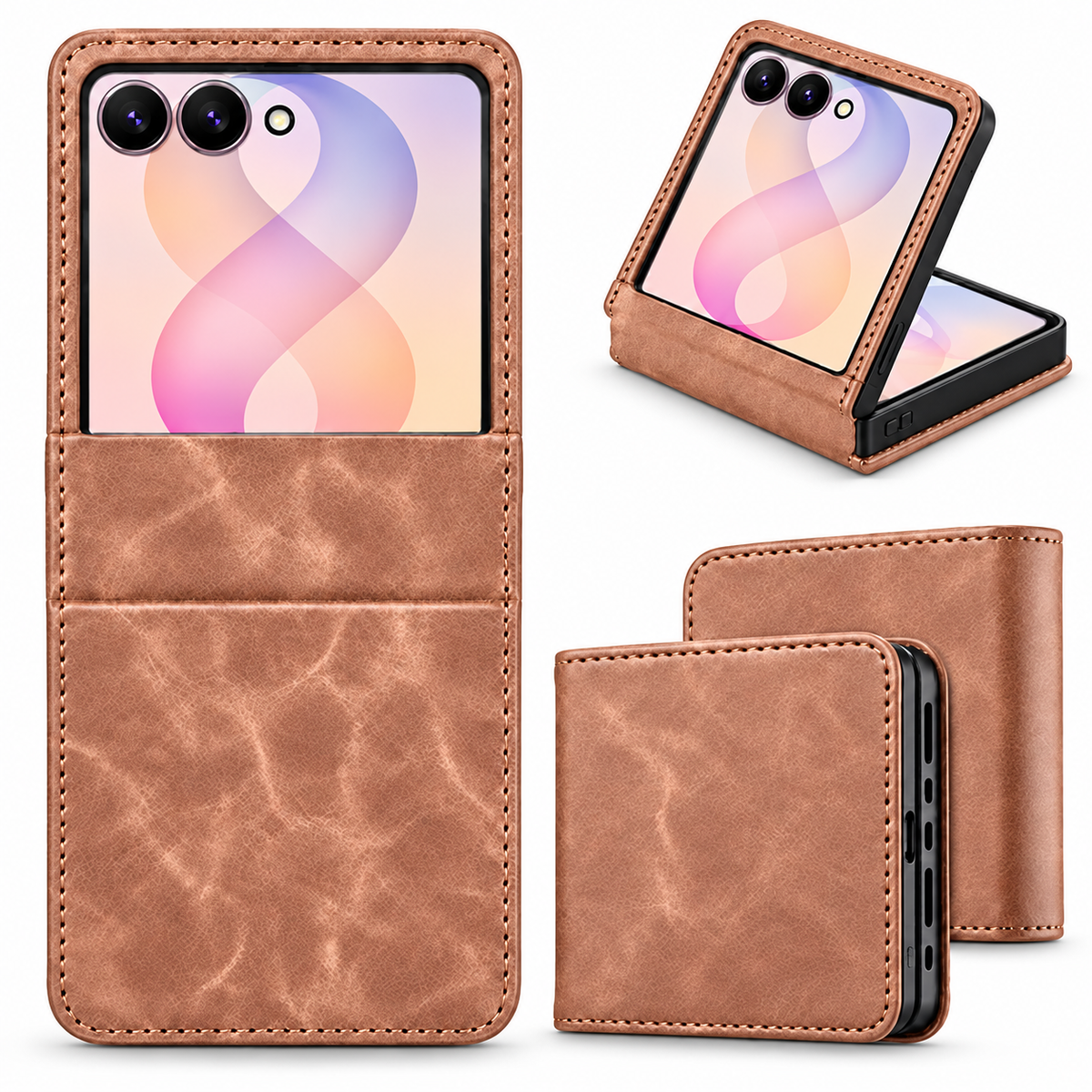 Photo ID Wallet for Samsung Galaxy Z Flip 8 - Rose Gold