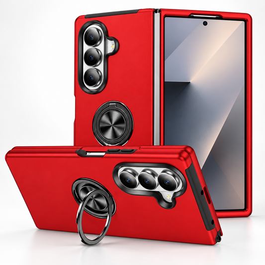 Swirl Invisible Ring Case for Samsung Galaxy Z Fold 8 Ultra - Red