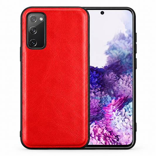 Pleather Case for Samsung Galaxy S20 Plus - Red