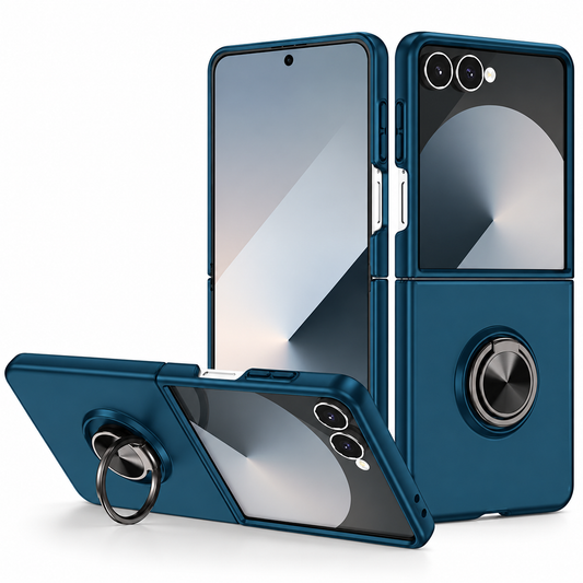 Swirl Invisible Ring Case for Samsung Galaxy Z Flip 8 - Navy
