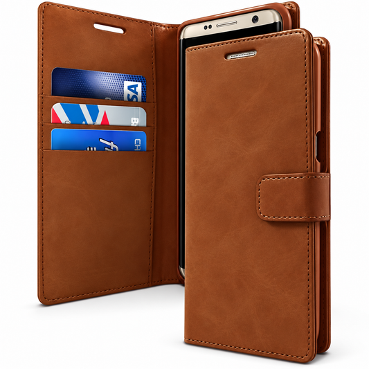 BlueMoon Diary (Goospery) for Samsung Galaxy S23 Plus - Brown