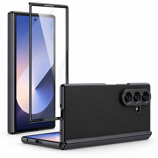 Silq W/ Glass Case Samsung Galaxy Z Fold 8 Ultra - Black
