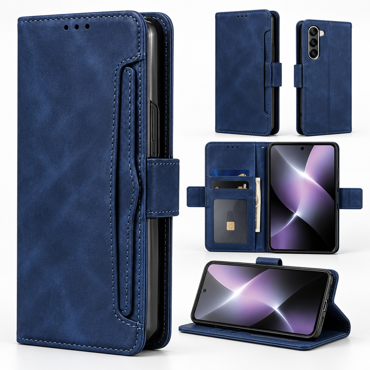 Photo ID Wallet for Samsung Galaxy Z Fold 8 Ultra - Navy