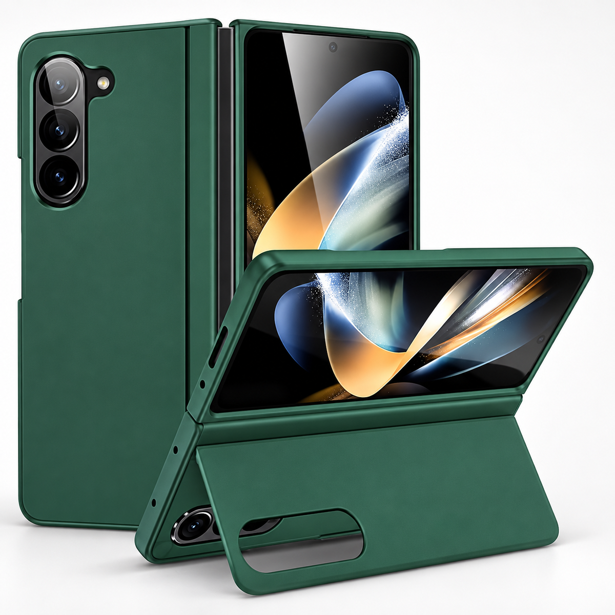 Bracket Stand Case for Samsung Galaxy Z Fold 8 Ultra - Midnight Green