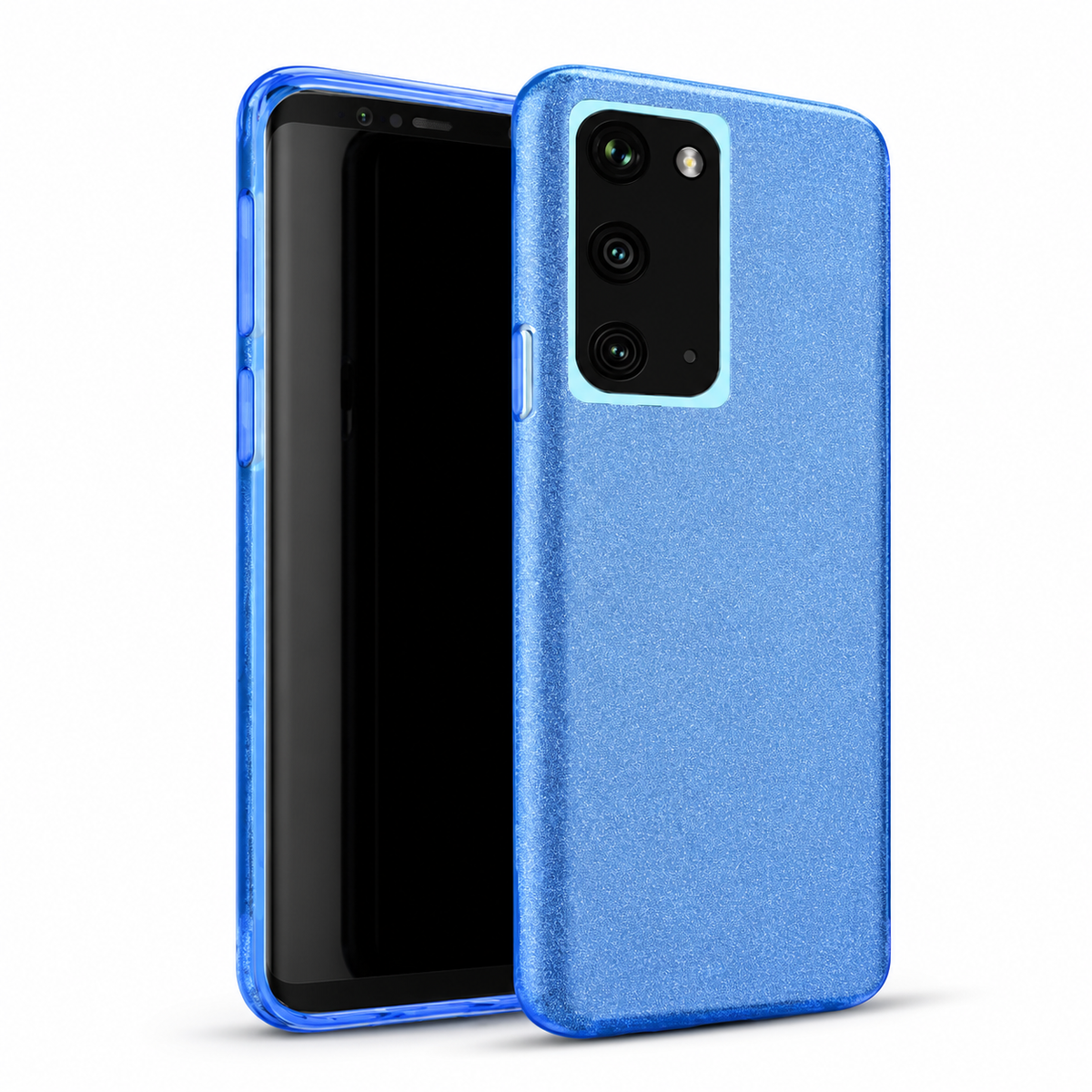 3-in-1 Glitter Case for Samsung Galaxy S20 Plus - Blue