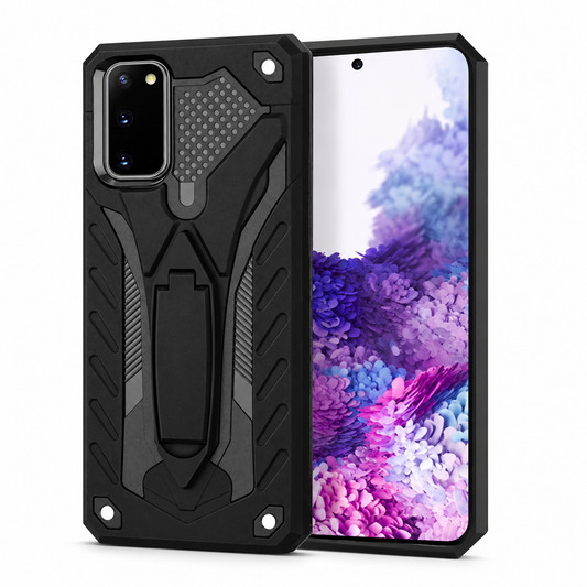 Rugged Defender with Stand Case for Samsung Galaxy S20 Plus - Black