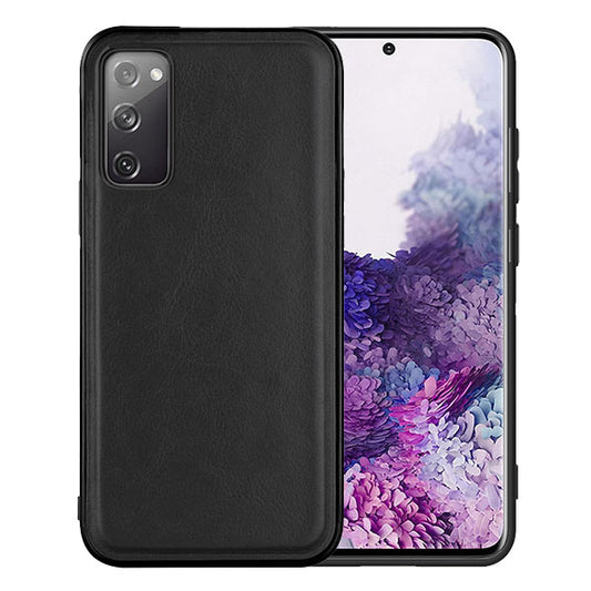 Pleather Phone Case – Black Slim Shockproof Protective Cover