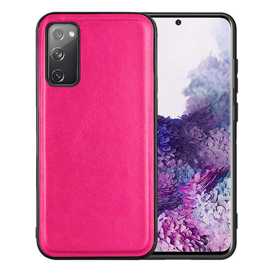 Pleather Phone Case – Hot Pink Slim Shockproof Protective Cover