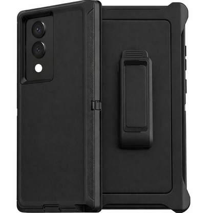 Heavy Duty Phone Case with Belt Clip – Black Full Coverage Protective Cover