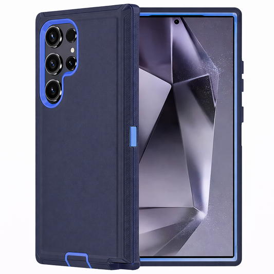 Heavy Duty Protective Phone Case – Triple Layer Full Coverage Shockproof Rugged Navy Cover
