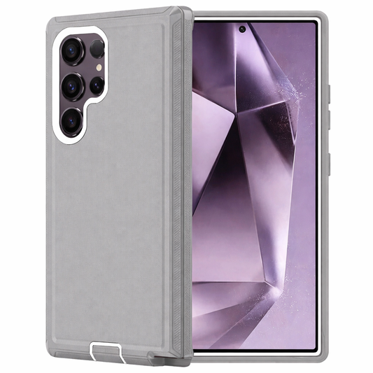 Heavy Duty Protective Phone Case – Triple Layer Full Coverage Shockproof Rugged Grey Cover