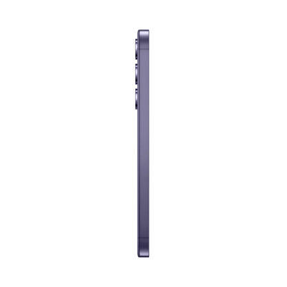smart tech store Canada. premium tech accessories Canada. Premium Samsung Galaxy S24. Gallery image 9. The product is displayed in profile against a seamless white background, emphasizing its sleek design. The body features a matte finish in a deep purple hue, with three buttons visible on the right side, each with a metallic sheen. The edges are slightly rounded, contributing to a modern aesthetic.