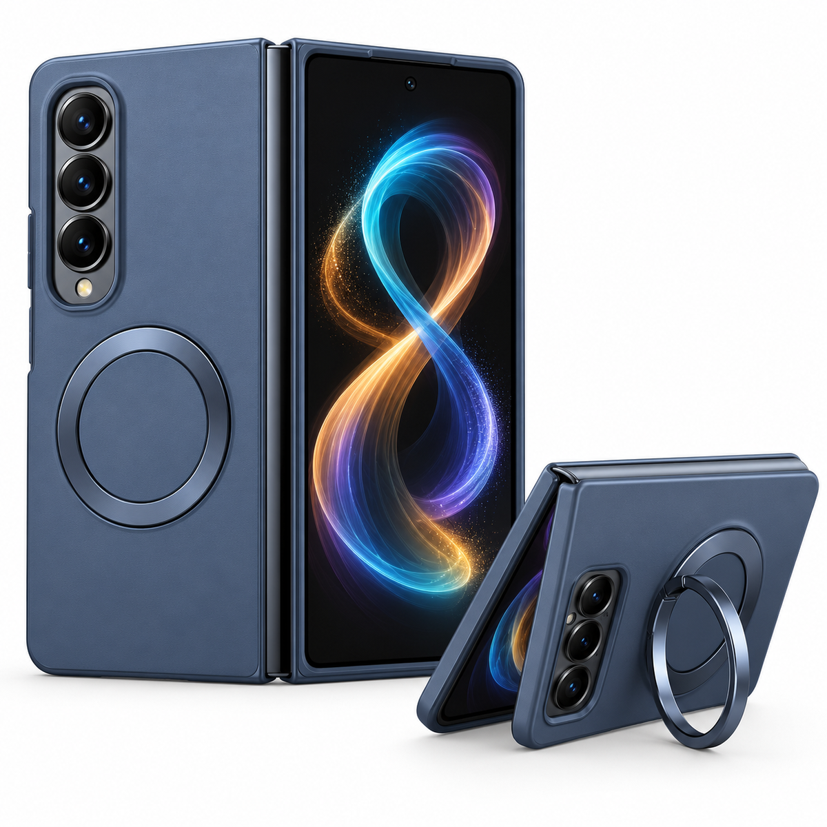 Ring Loop MagSafe Case for Samsung Galaxy Z Fold 8 Ultra - Navy