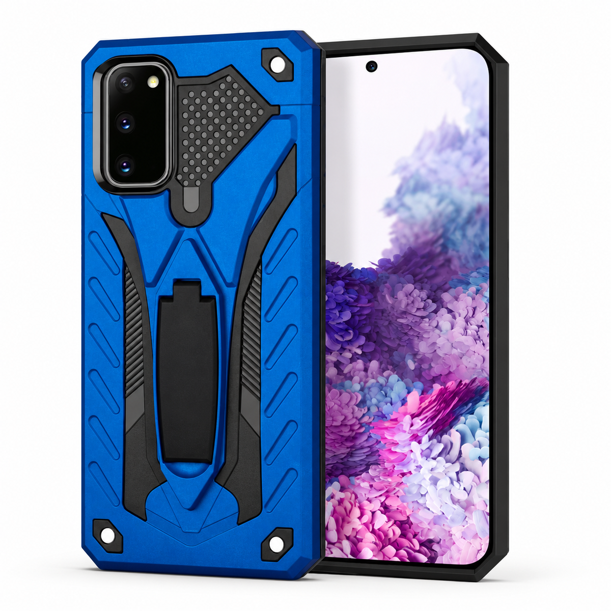 Rugged Defender with Stand Case for Samsung Galaxy S20 Plus - Blue