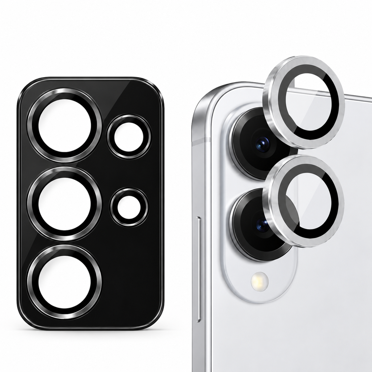 Camera Ring Protector for Samsung Galaxy S25 Edge - Silver