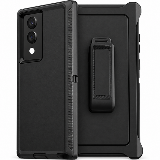 Triple Protection W/ Clip for Samsung Galaxy S25 Edge - Black