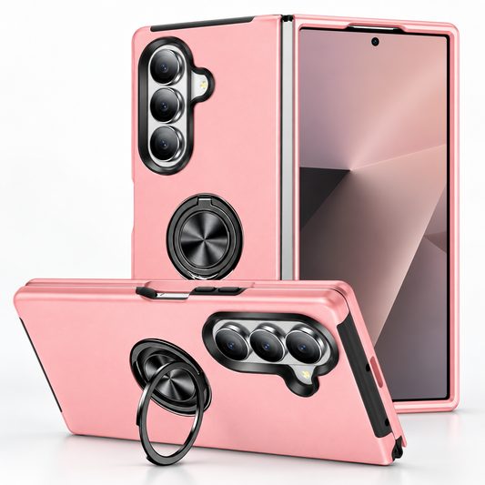 Swirl Invisible Ring Case for Samsung Galaxy Z Fold 8 Ultra - Rose Gold