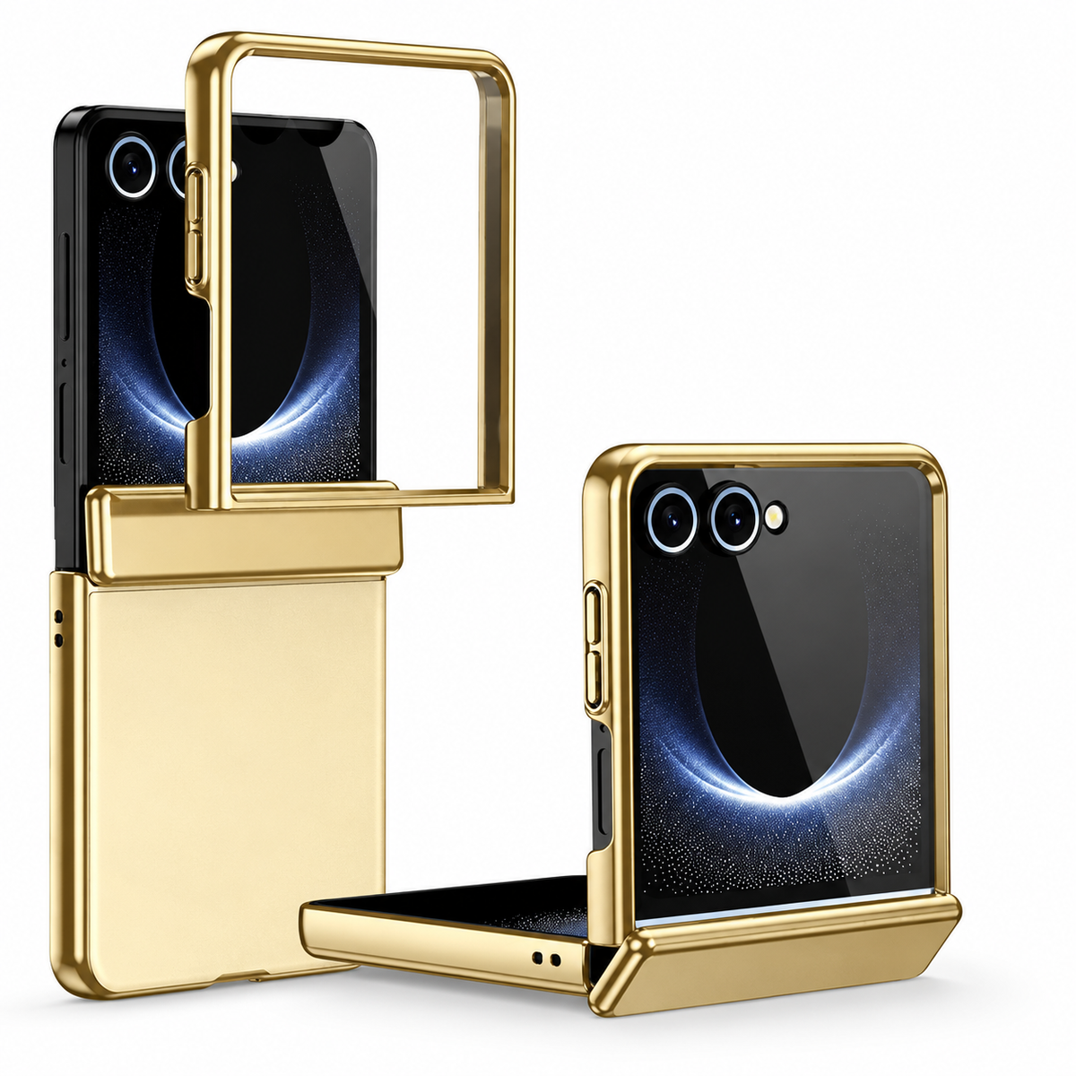 Silq W/ Glass Case Samsung Galaxy Z Flip 8 - Gold