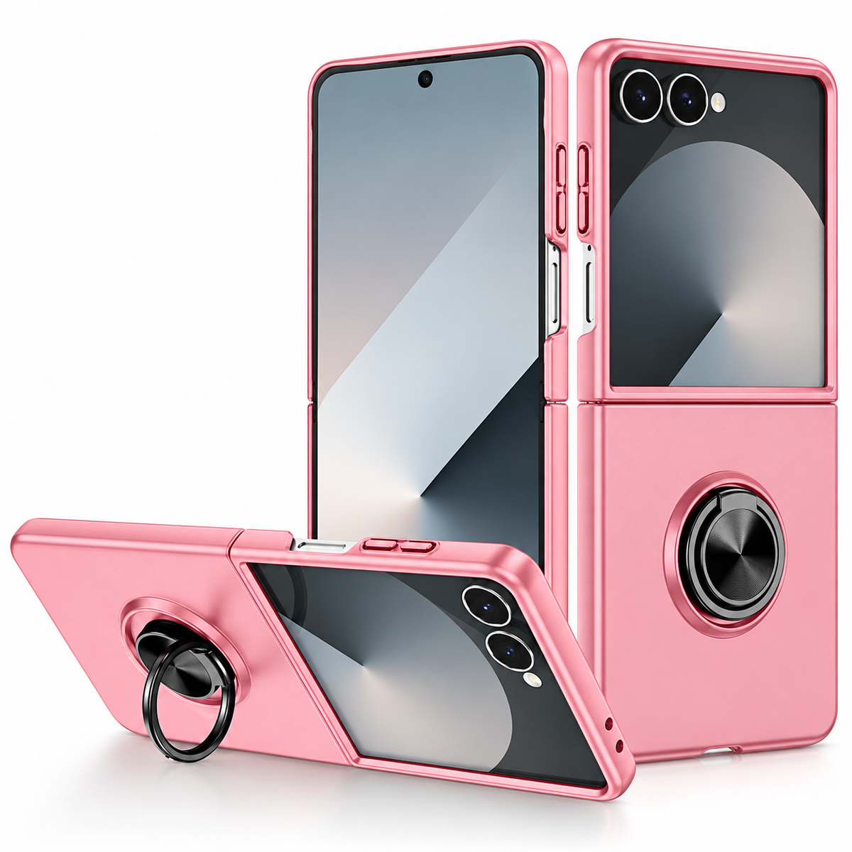 Swirl Invisible Ring Case for Samsung Galaxy Z Flip 8 - Rose Gold