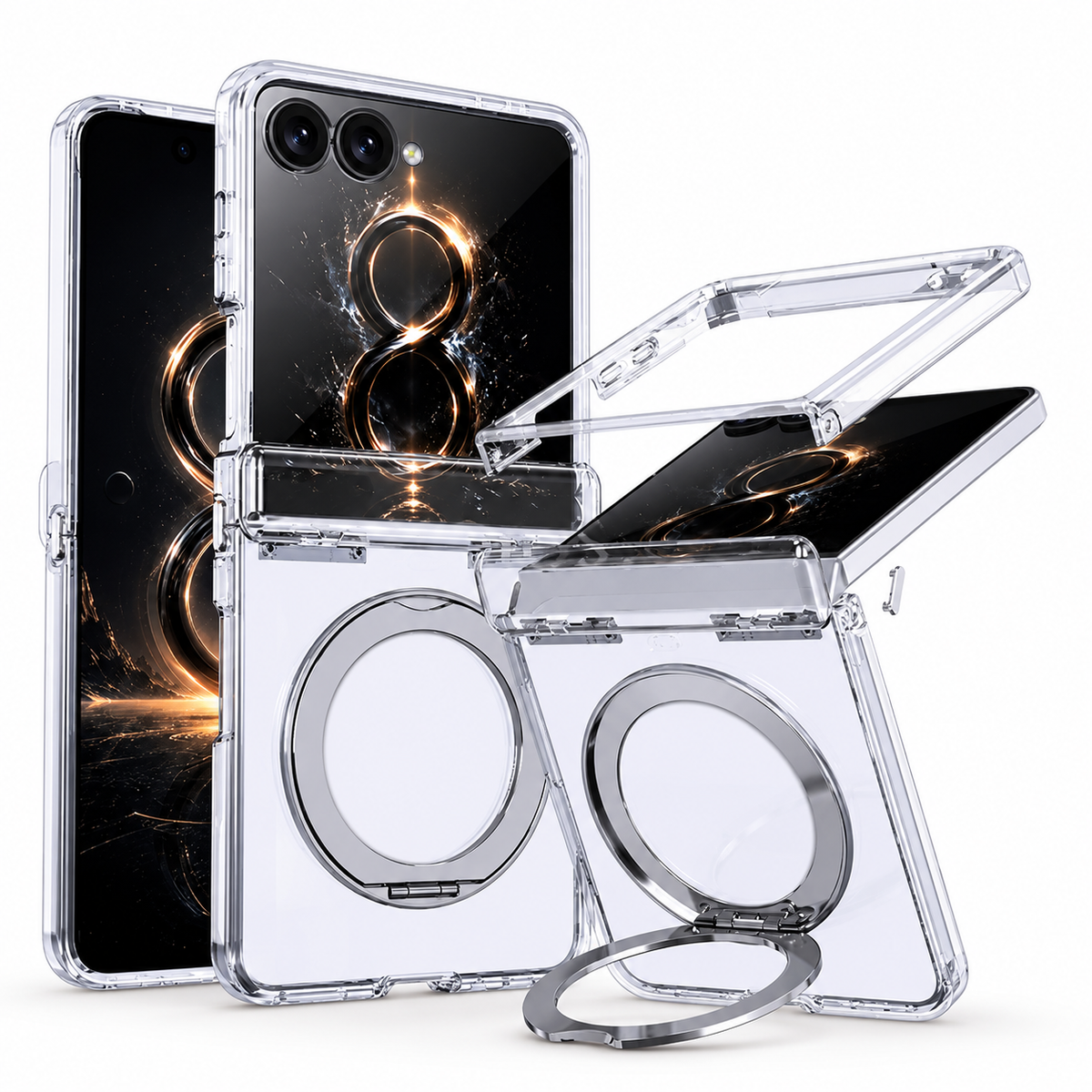 Ring Loop MagSafe Case for Samsung Galaxy Z Flip 8 - Clear