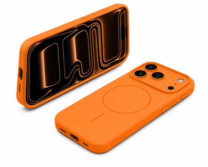 Premium Orange MagSafe Protective Phone Case for Apple iPhone 17 Pro